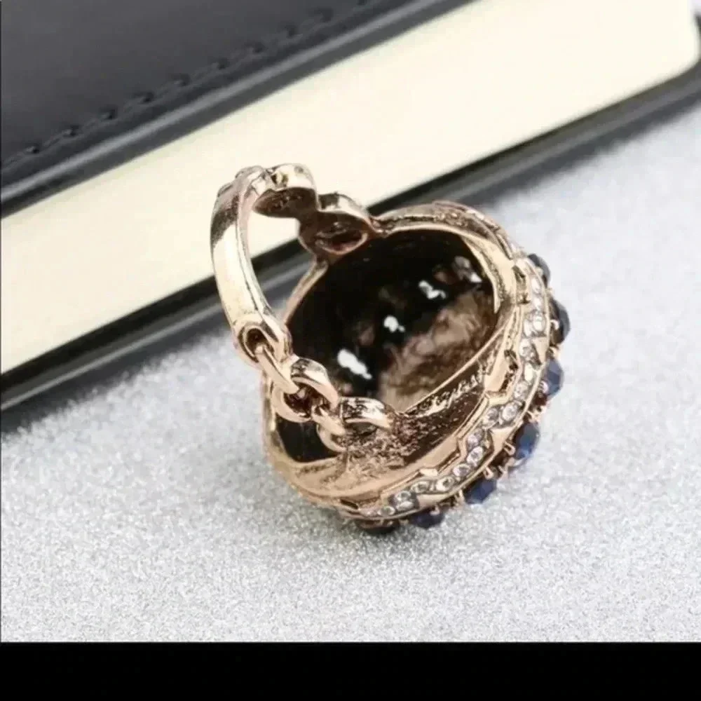 Vintage style crystal antique ring 8